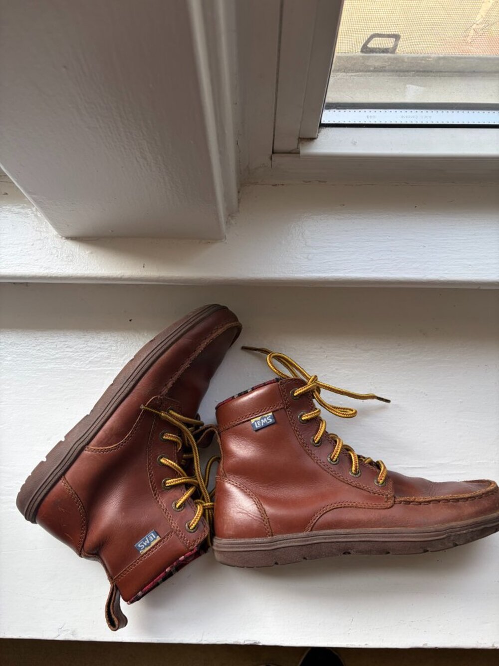 Lems Boulder Boots Russet Brown Leather Unisex Men 6/Women 7.5 - Picture 4 of 14